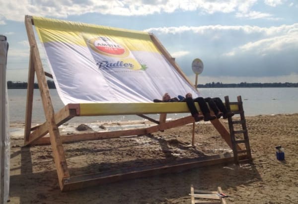 Beach chairs Amstel Radler door FaberExposize