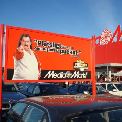 Billboard reclame voor Mediamarkt door FaberExposize