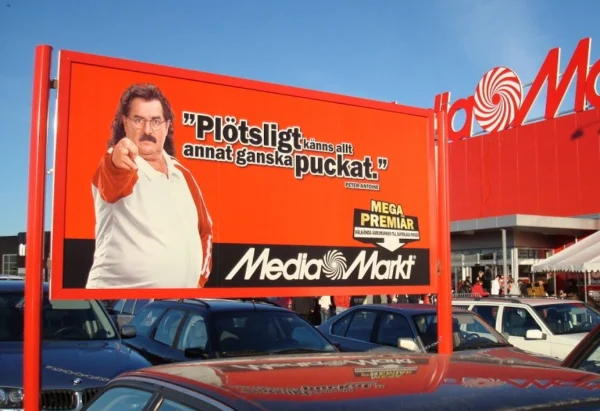 Billboard reclame voor Mediamarkt door FaberExposize