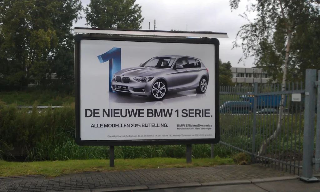 Reclame poster voor automerk door FaberExposize